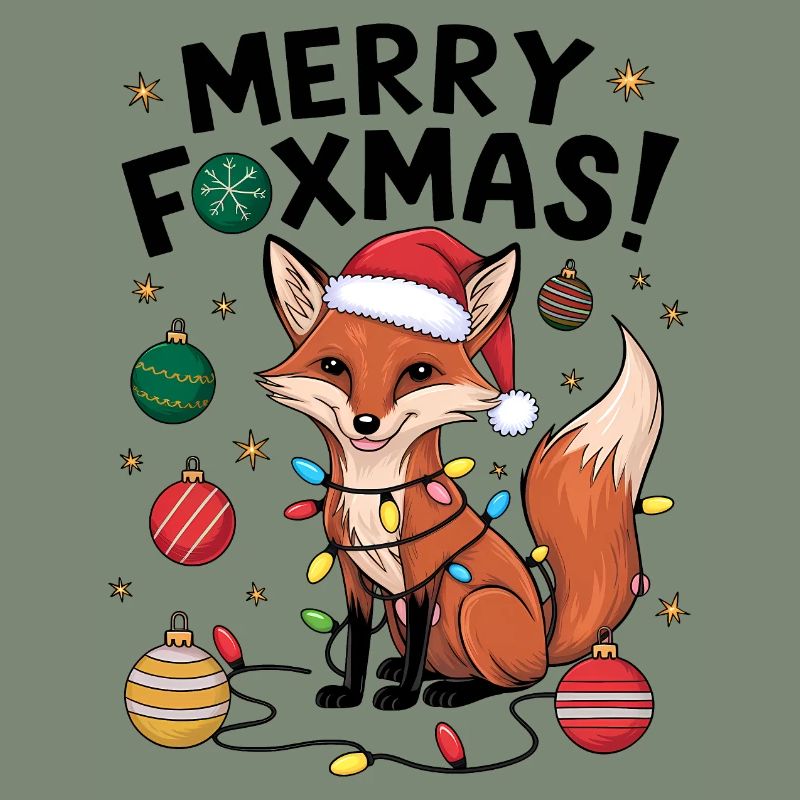 Pull de Noël Renard Joyeux Foxmas