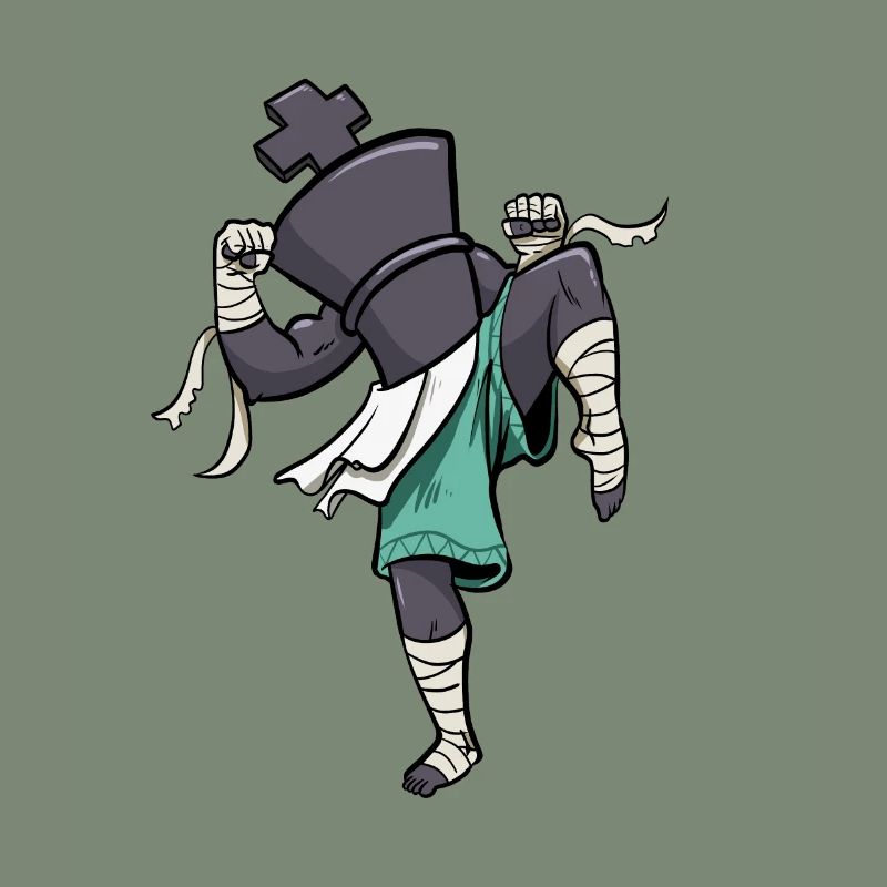 Roi d’échecs comme un combattant de Muay Thai Échecs
