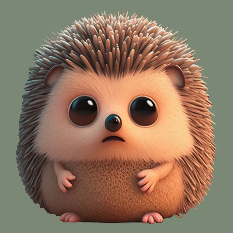 Mignon petit hérisson chibi