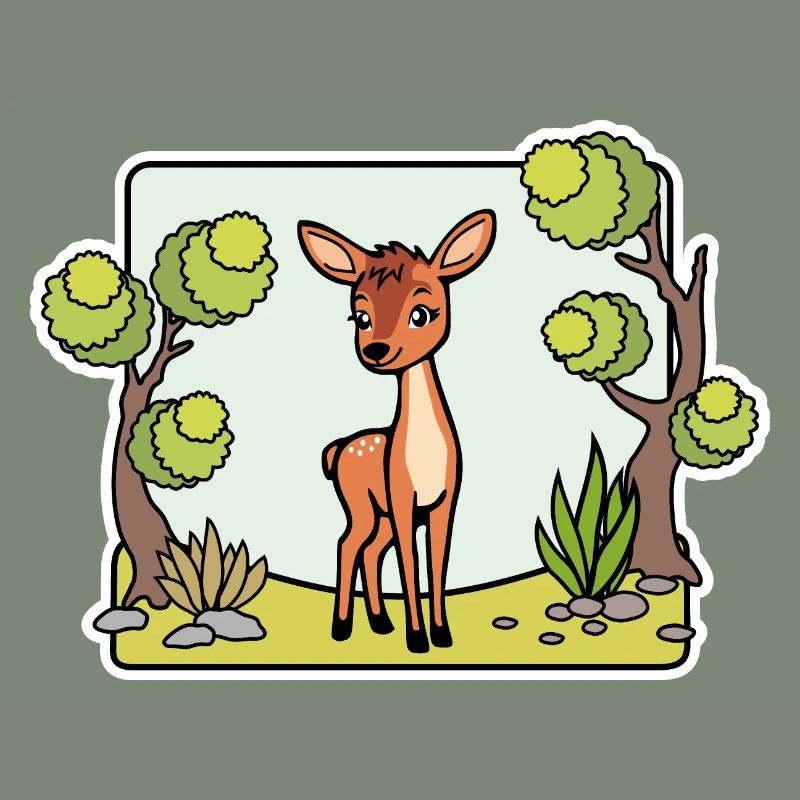 So ein niedliches Reh! Oder ist das ein Hirsch?