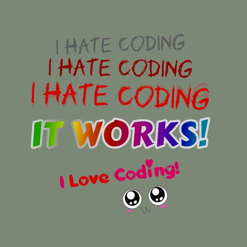 I hate coding it works I love coding!
