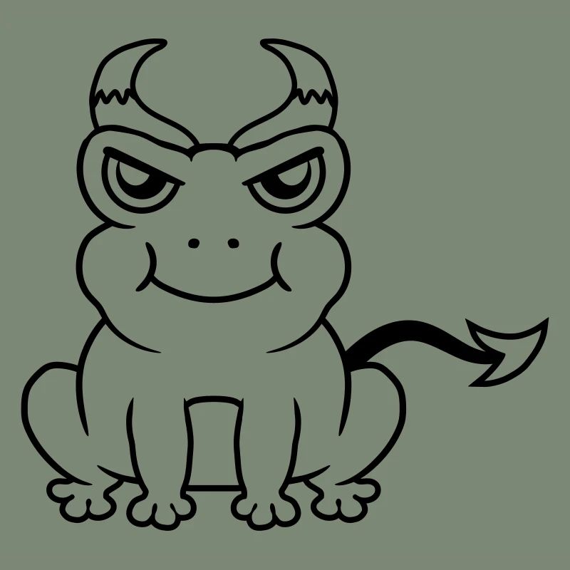 Evil Devil Horns Frog
