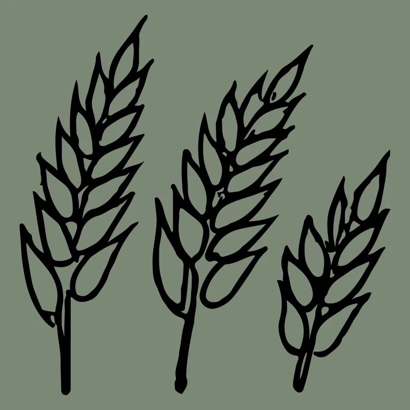 Weizen Illustration Brotbäcker Geschenkidee