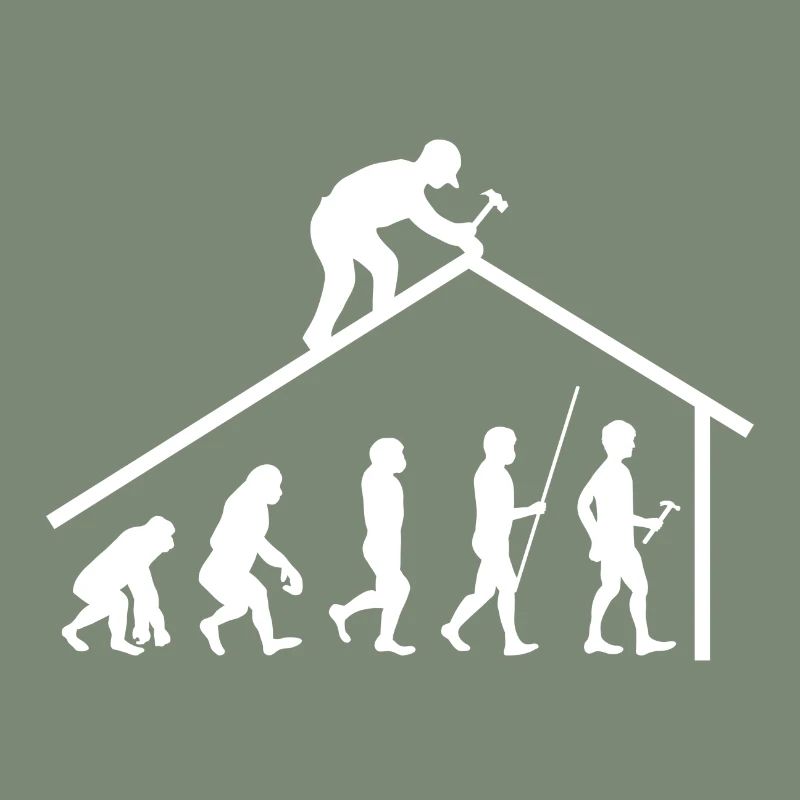 Evolution Zimmerer Dachdecker Geschenk