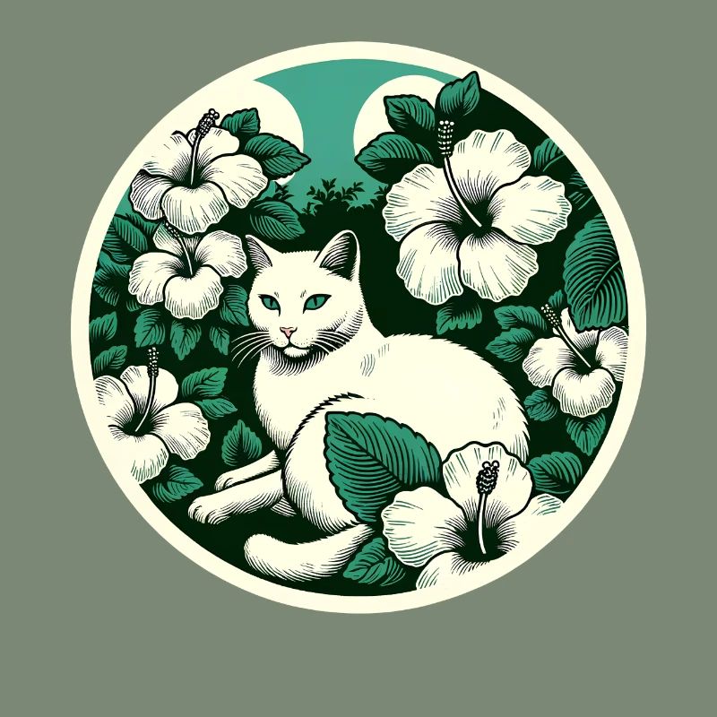 Fleurs de chat blanc