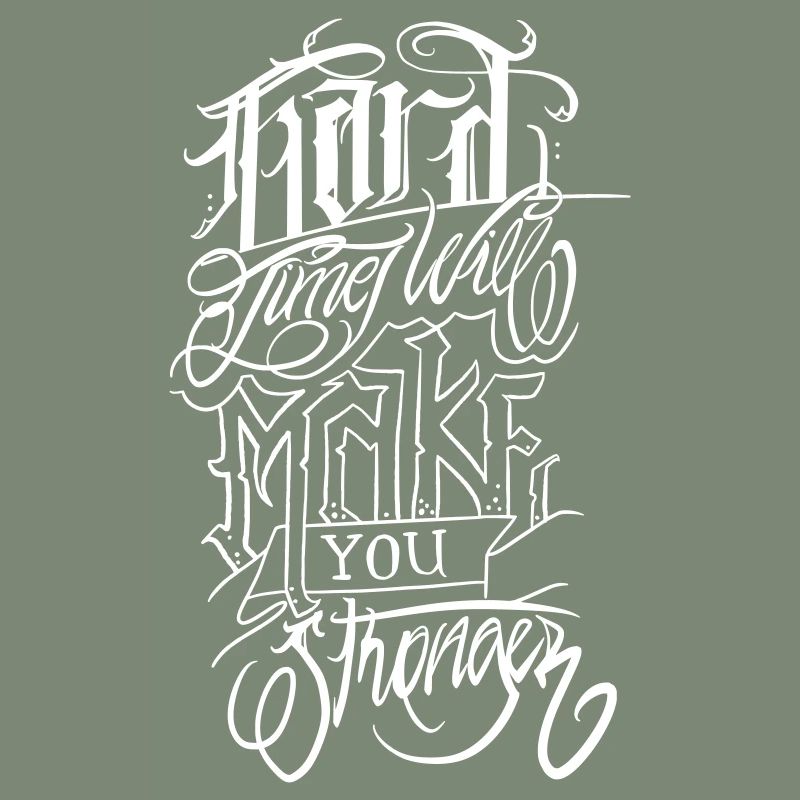 Les temps difficiles vous rendent plus fort - White Vector