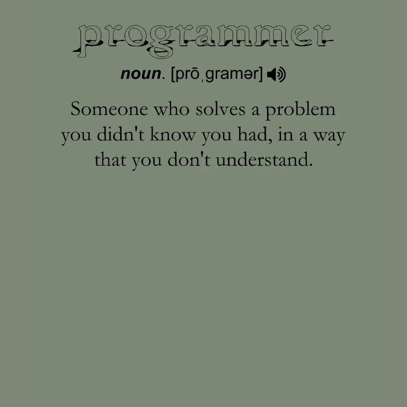 Programmer Funny Definition Coding Humor Black