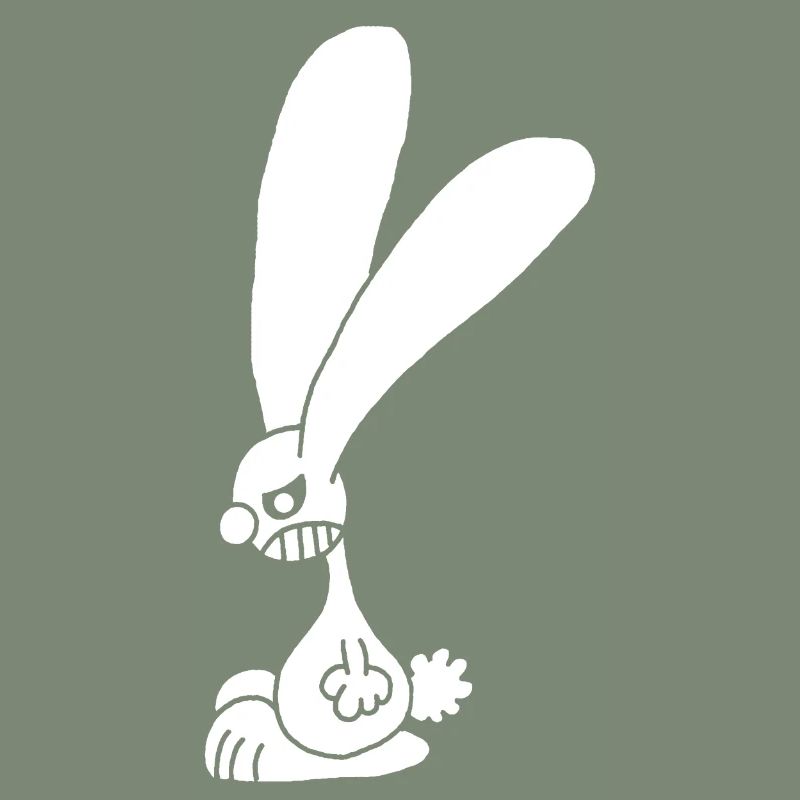 Grumpy White Rabbit