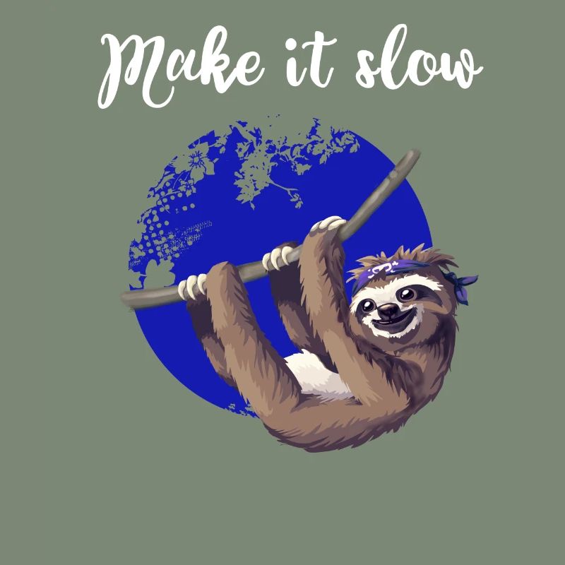 sloth make it slow Faultier langsam Nerd pc chill