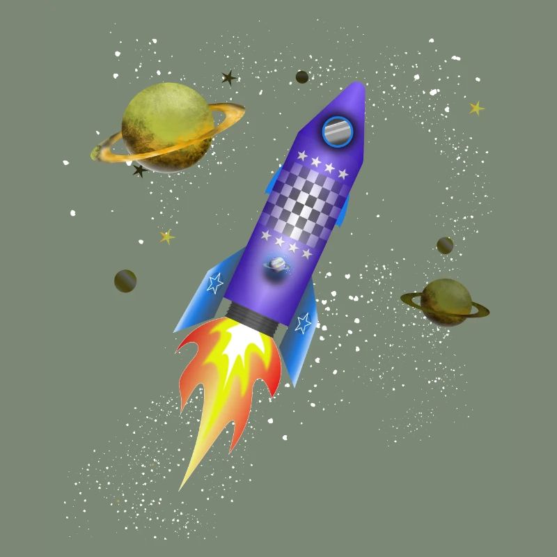 Fusée dans l'espace