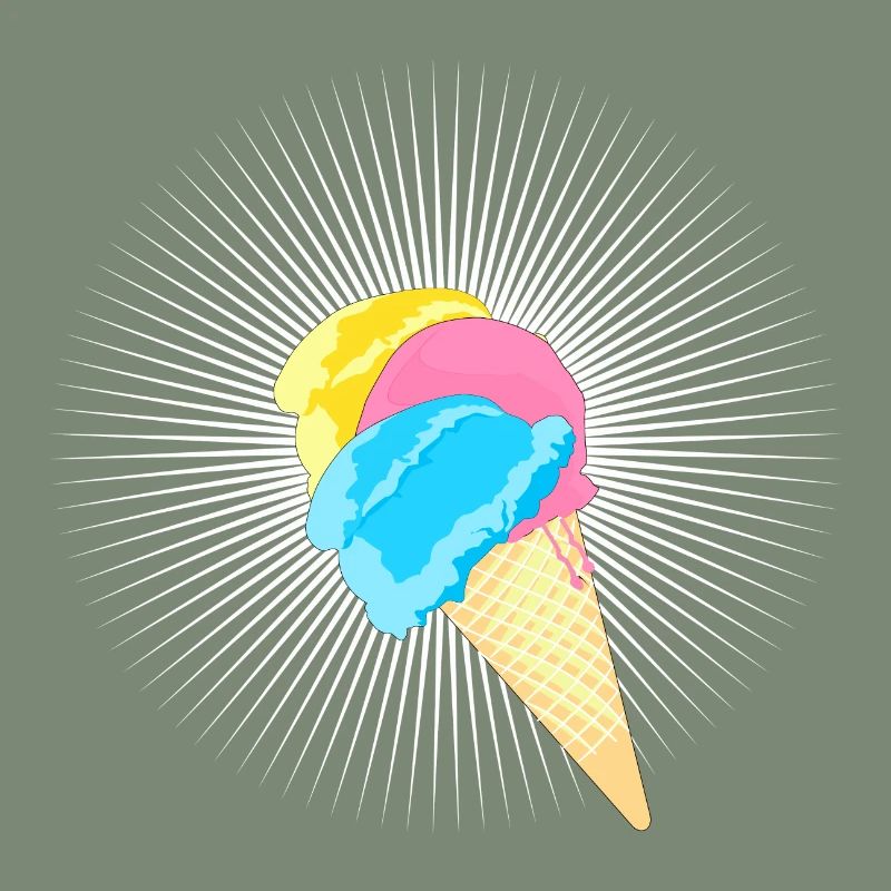 Eis Eistüte Eiskrem Softeis Waffel Strahlen