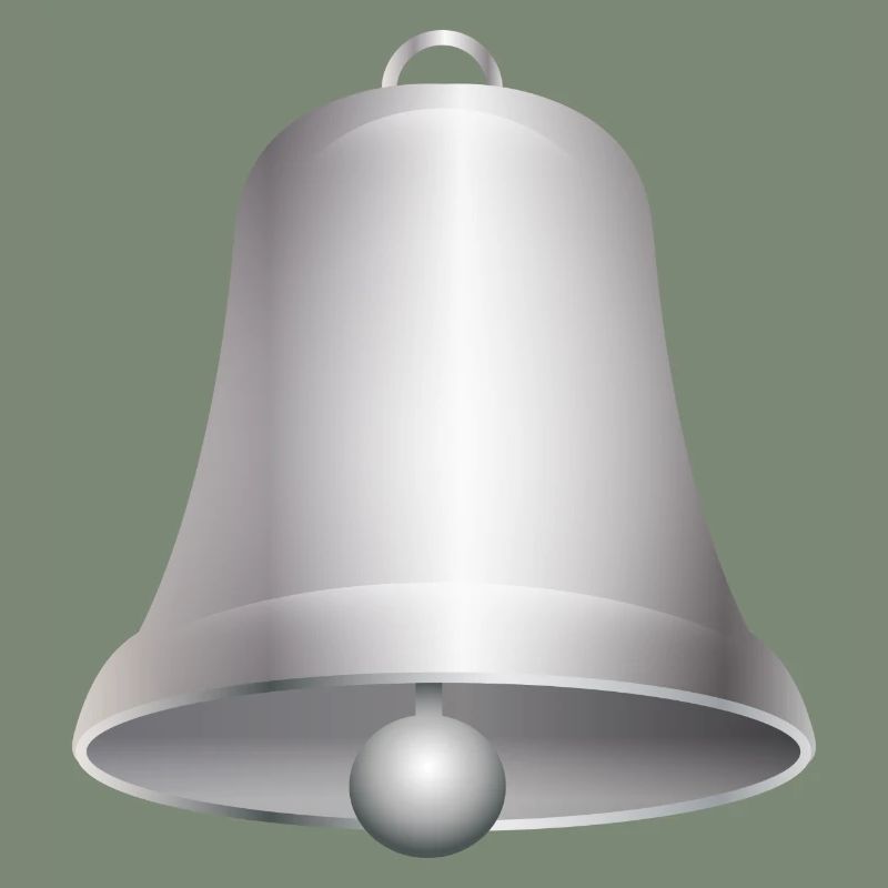 große silberfarbene Kirchen Glocke oder Glöckchen