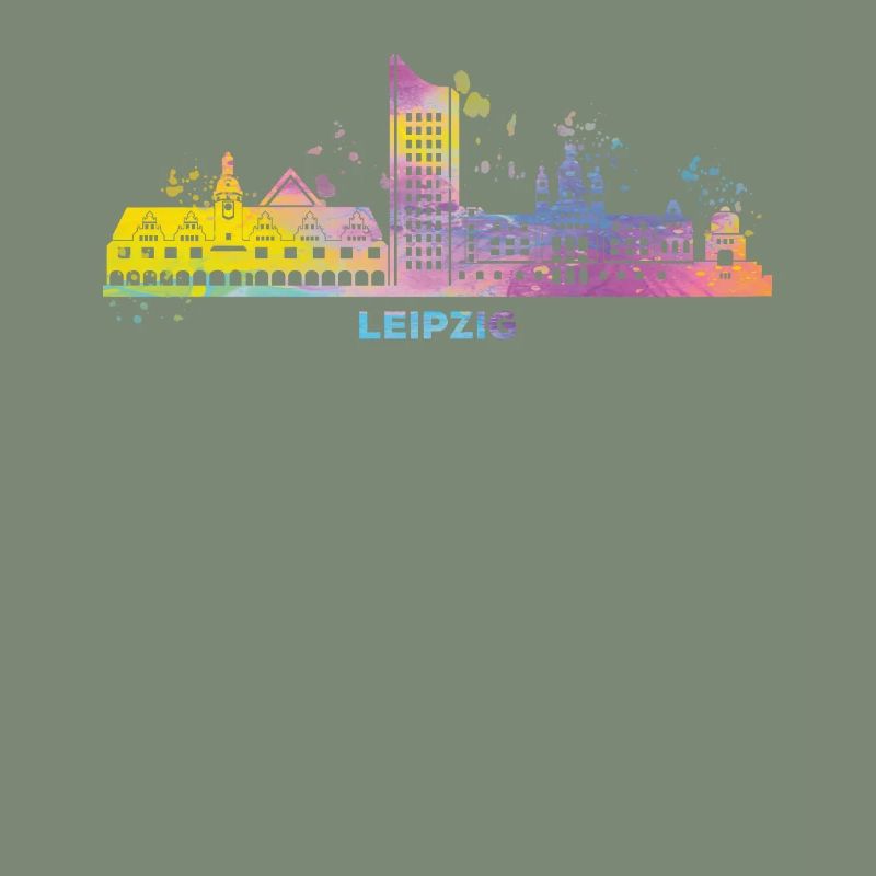 Leipzig Skyline Coloré Leipzig Uniriese