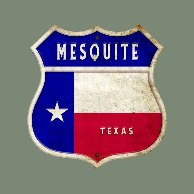 Design du drapeau Mesquite Texas Crest