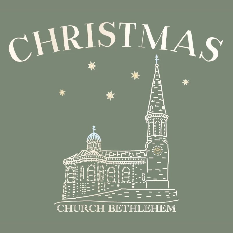 Weihnachtskirche Bethlehem Zeichnung