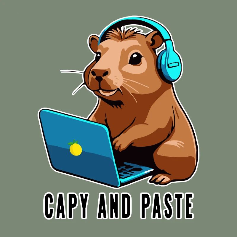 Capybara with Joke Capy and Paste