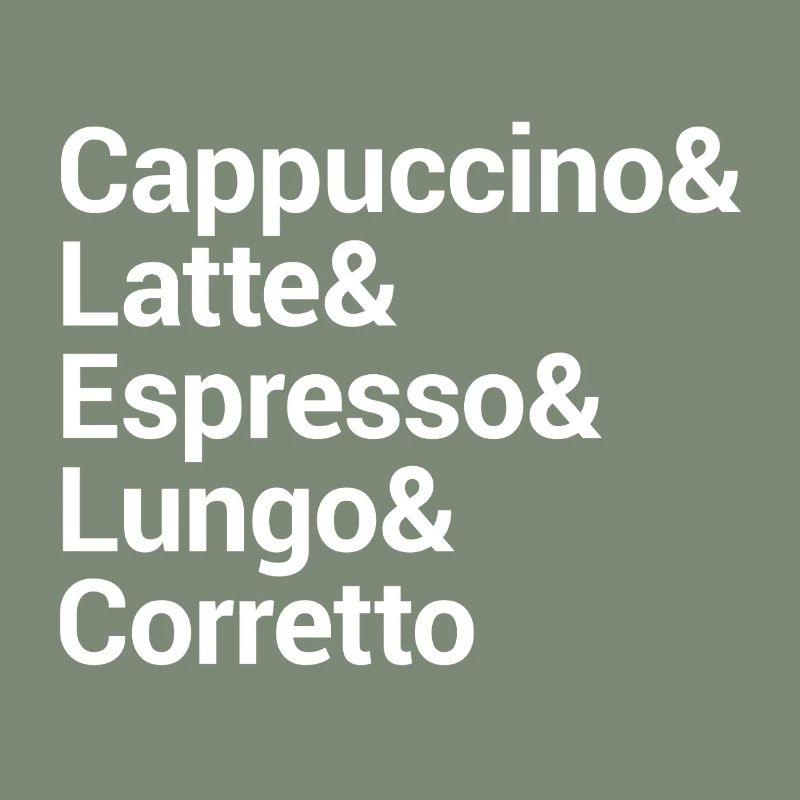 Conception de typographie de style café