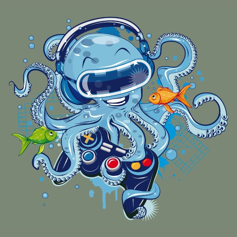 Gaming Octopus with Controller