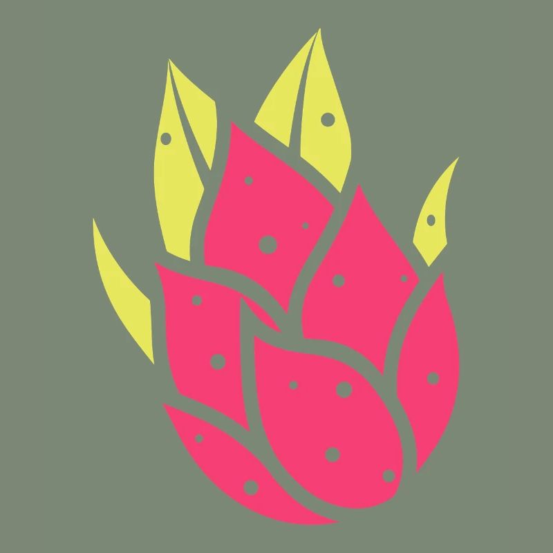 Illustration eines lebendigen Drachenfruchtfarns