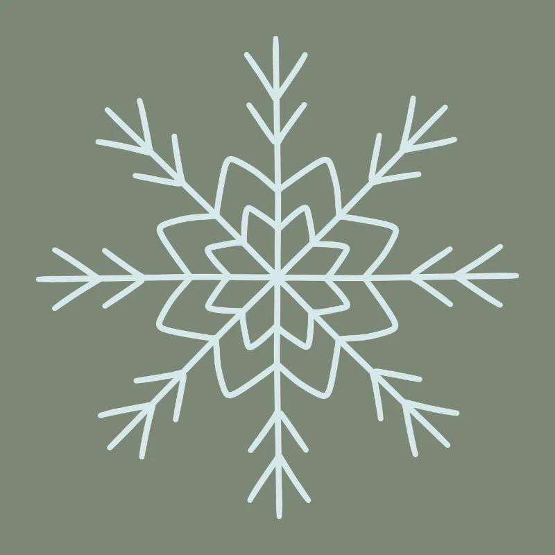 Conception artistique complexe de ligne de flocon de neige