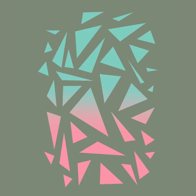 Triangle Pattern - Turquoise Pink