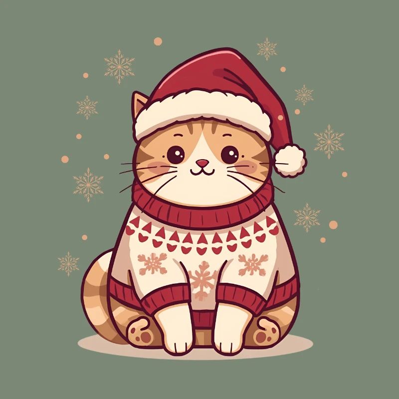 Conception de pull de Noël confortable pour chat