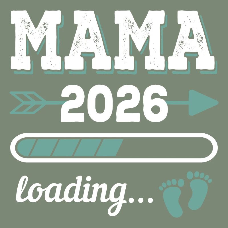 Mama 2026 Loading Werdender Mutter Geschenkidee
