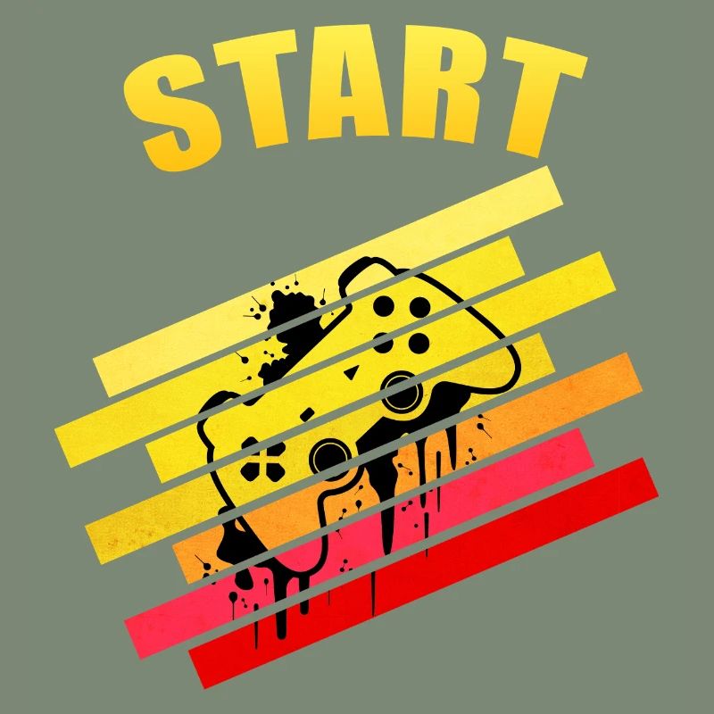 Retro Vintage Start Gaming Controller | Neon Graff