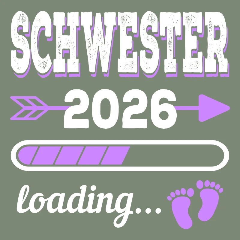 Schwester 2026 Loading Geburt Geschenkidee