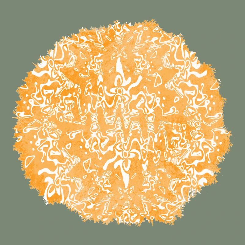 Orange tie-dye circle pattern
