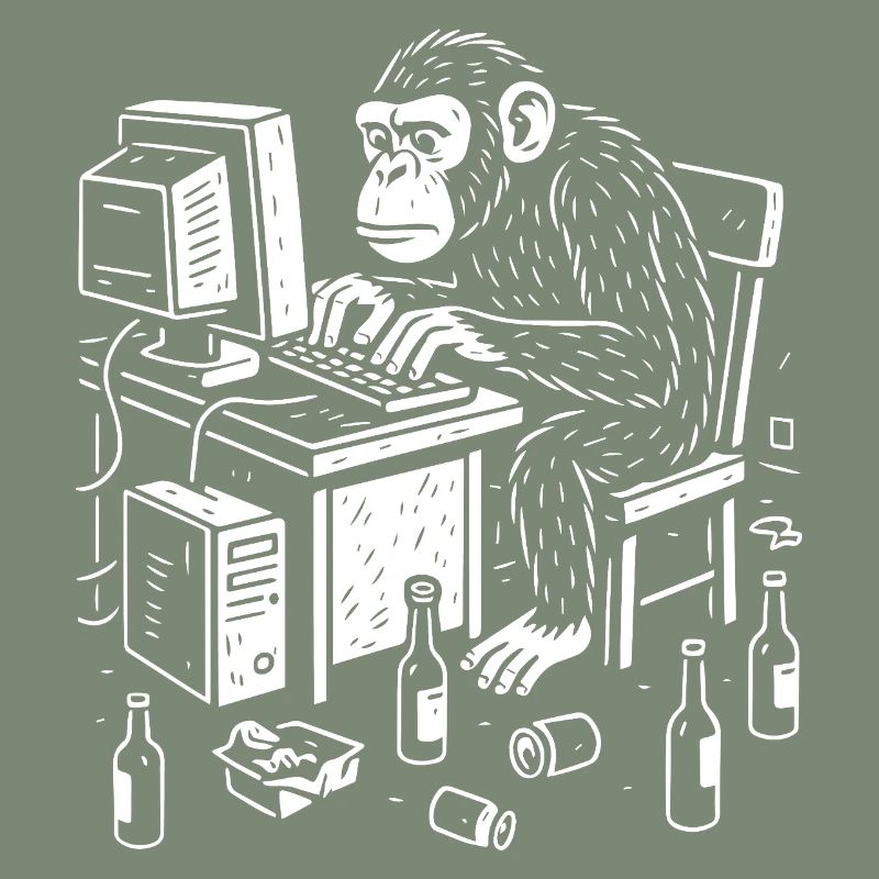Codeur singe de bureau