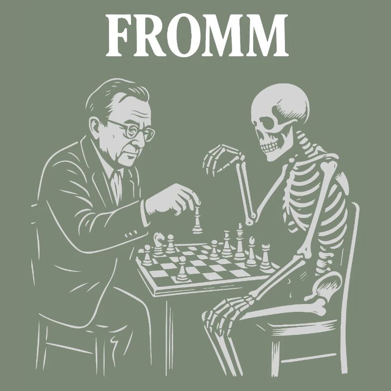 Noir Chess: Erich Fromm psychoanalysis vs Skeleton