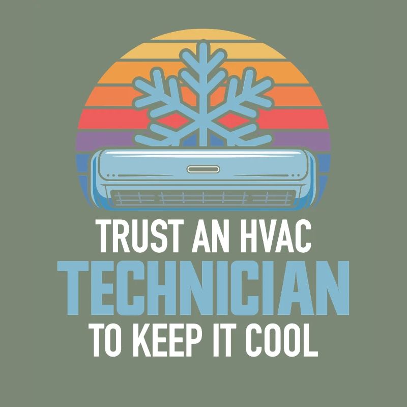 HVAC Techniker Retro Klima Experte Design Profis