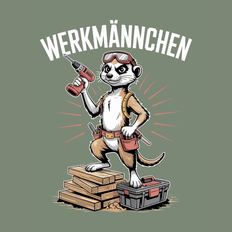 Erdmännchen Echter Heimwerker Mann Handwerker