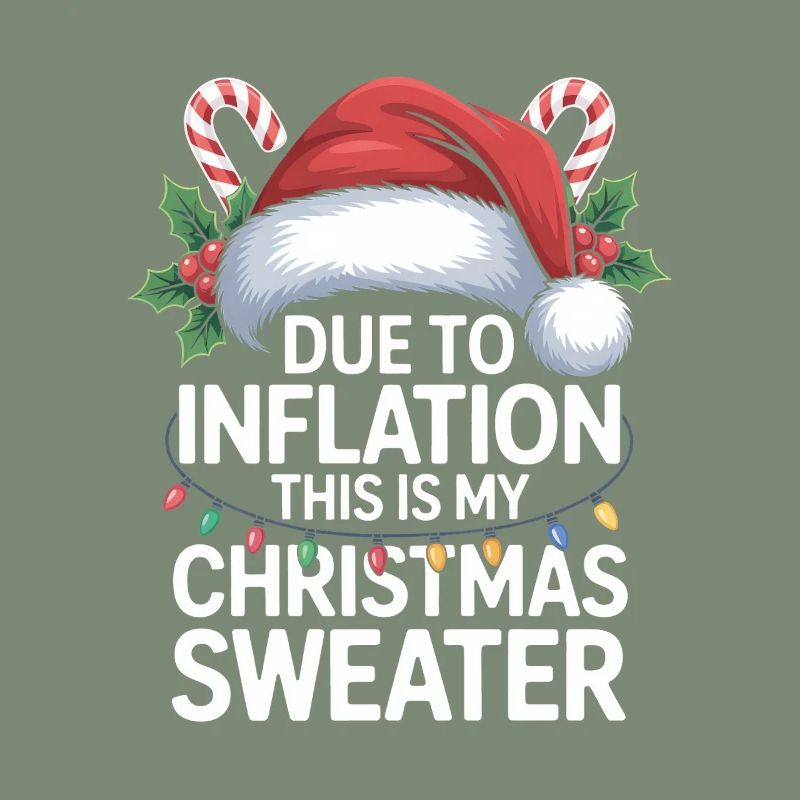 Jeu de mots sur l’inflation avec le pull de Noël