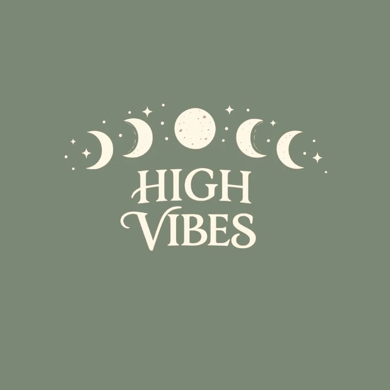High Vibes Moon Phases Pattern