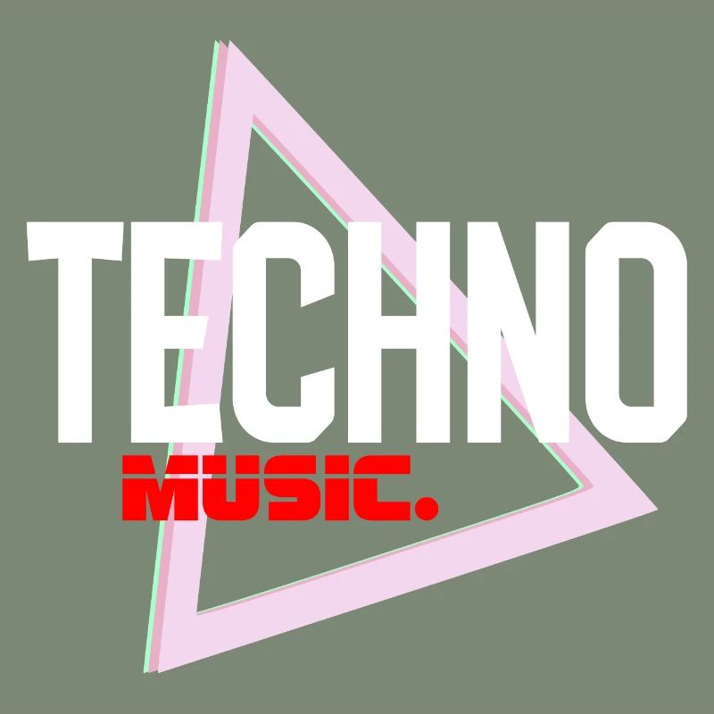 Techno Neon Triangle Pulse