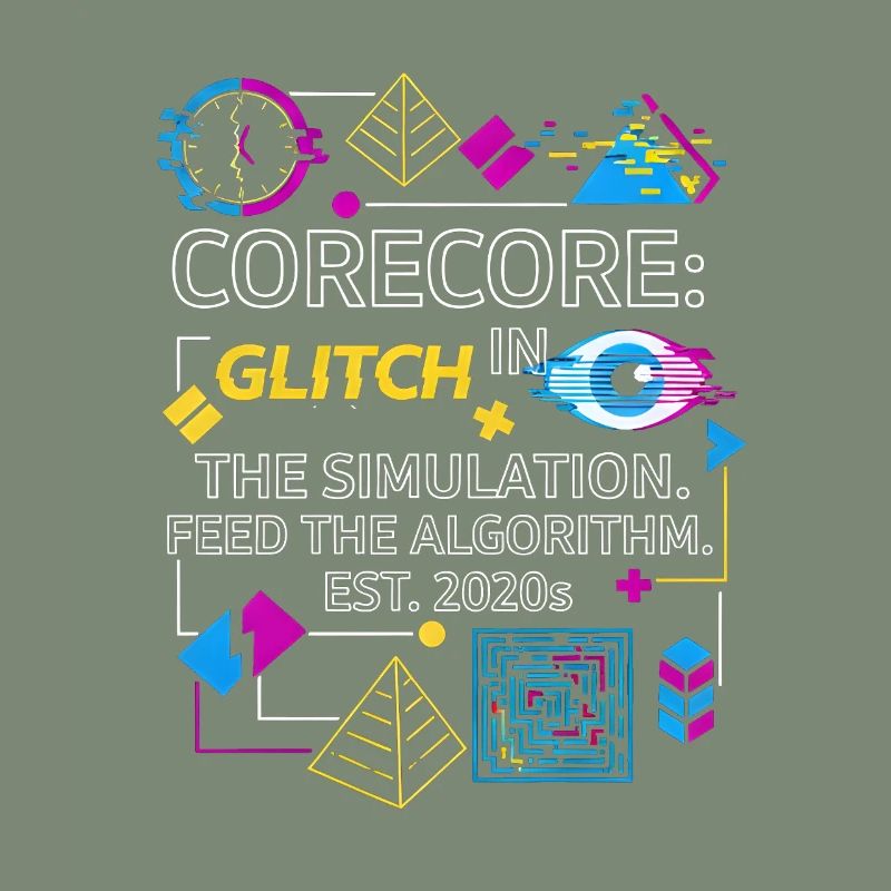 Corecore Glitch Simulation Algorithm Collage