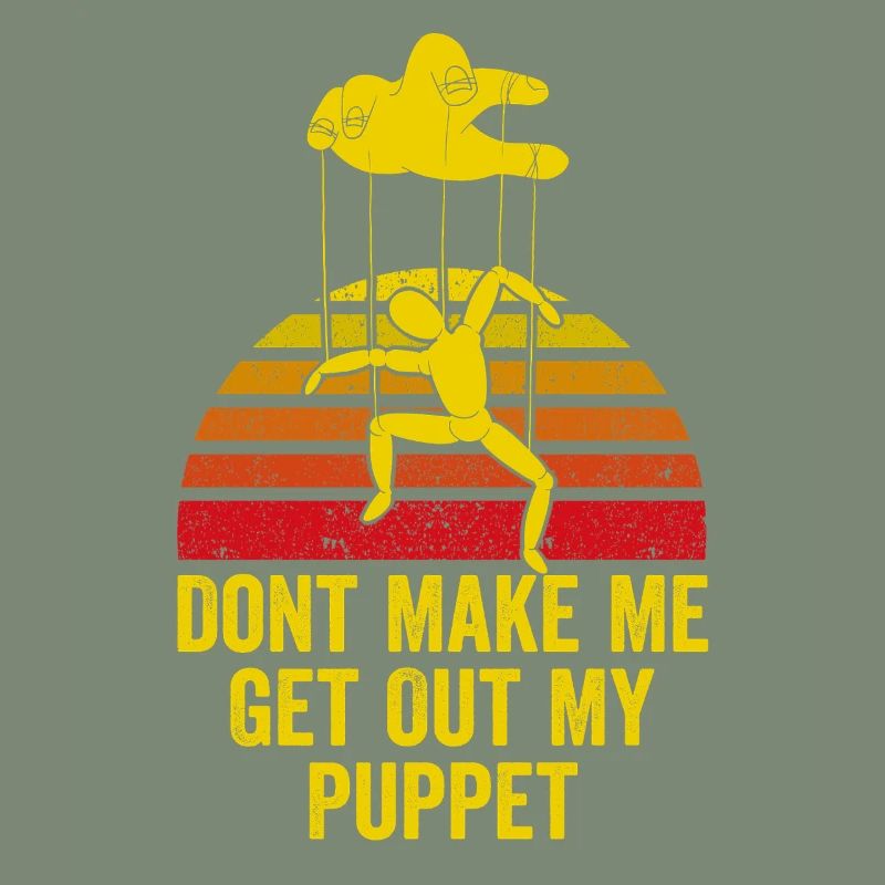 Puppet On Strings Retro Graphic