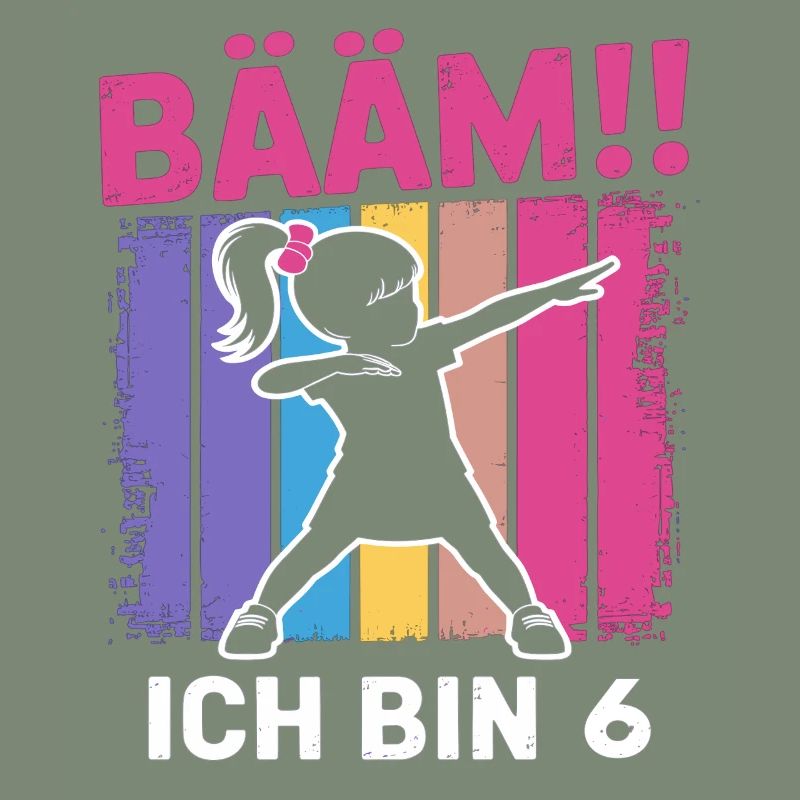 Bääm Ich bin 6 Dabbing Mädchen 6. Geburtstag