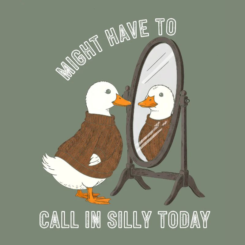 Motif du pull miroir de canard