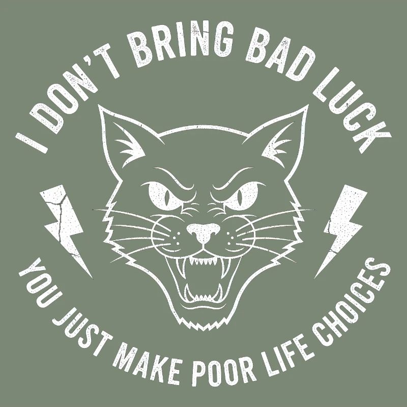 Pech oder Wille Katzen-Spruch