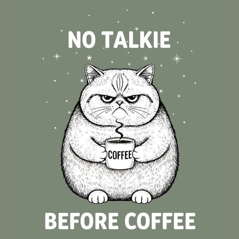 Pas de conversation devant un chat amateur de café
