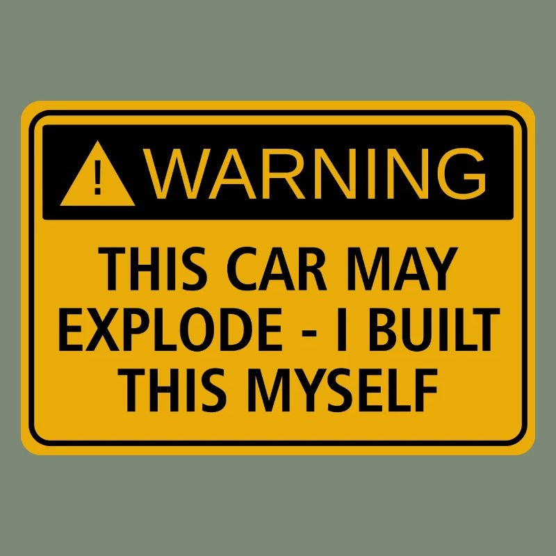 JDM sticker - this car may explode