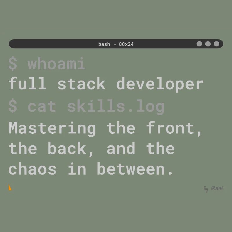 Full Stack Developer Terminal Design