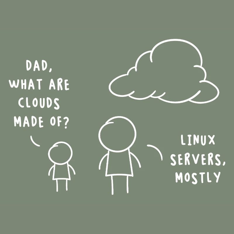 Linux Server Cloud Computing Funny Saying