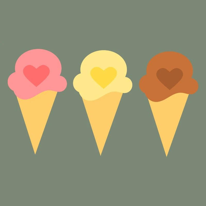 Eis Herz Eiscreme Erdbeereis Eisdiele Geschenk