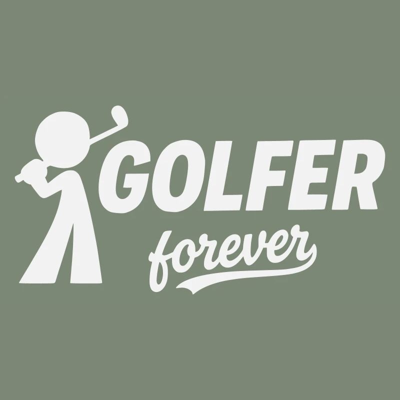 Silhouette du golfeur éternel