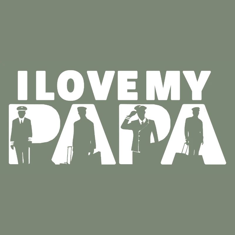 Ich liebe meinen Papa Pilot Luftfahrt Vaterschaft Pilot Pilot Papa