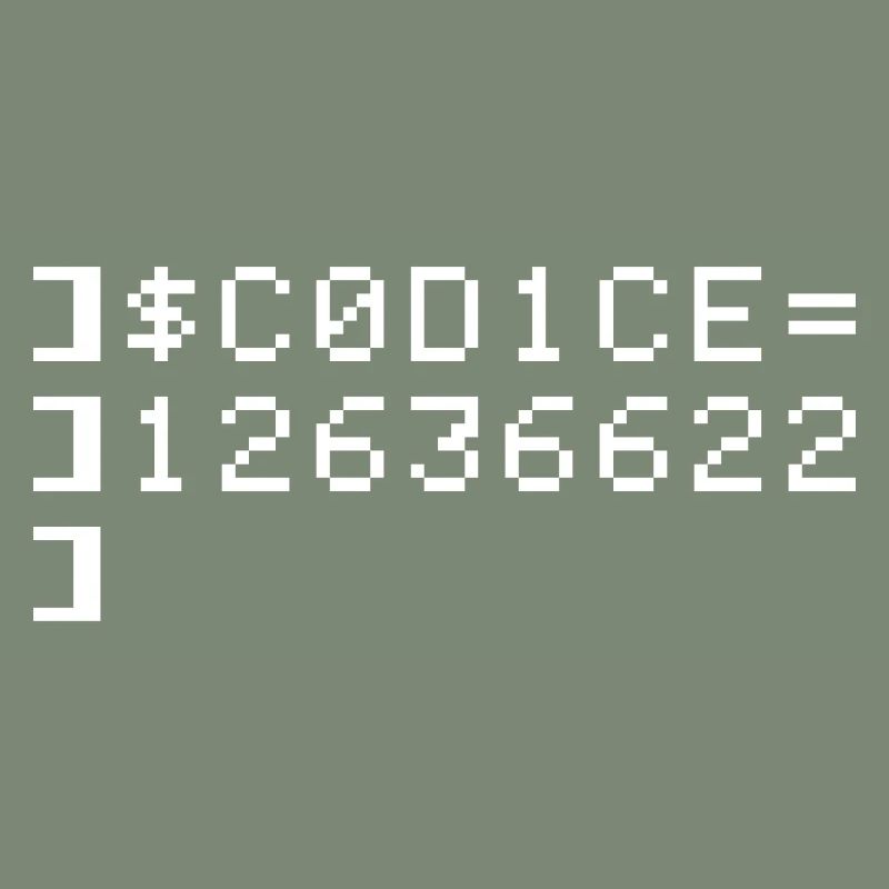 C0D1CE Codice 8-Bit Esadecimale Code Nerd Pix